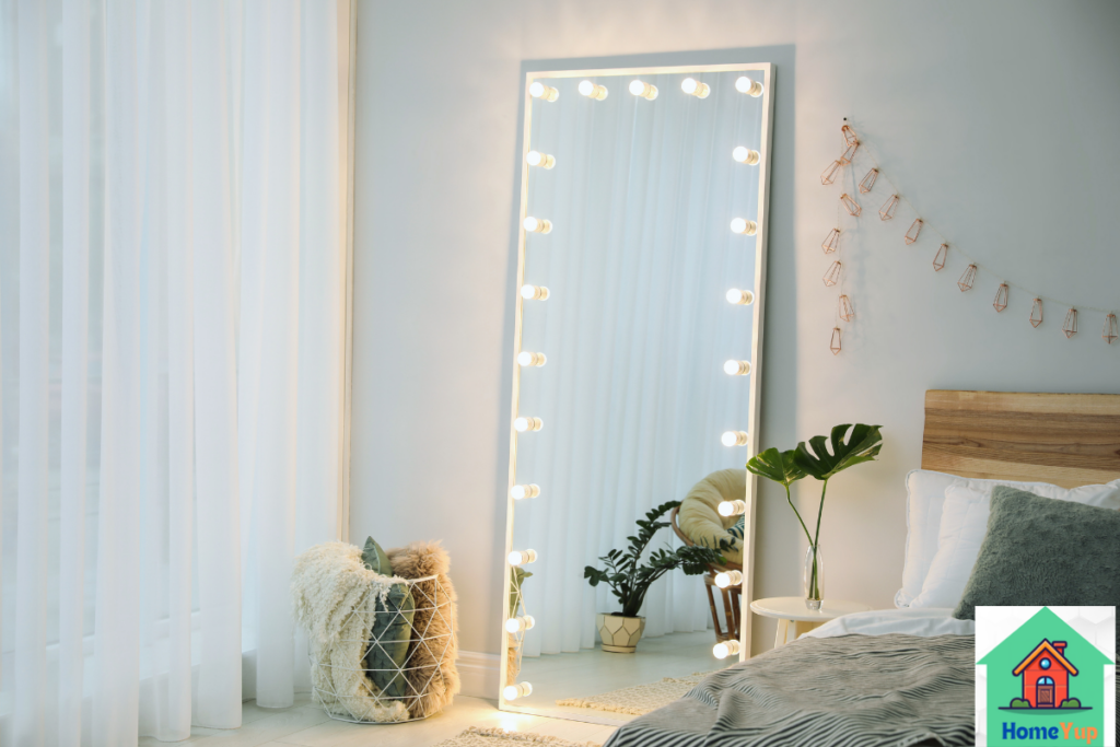 Beautiful mirror in the bedroom